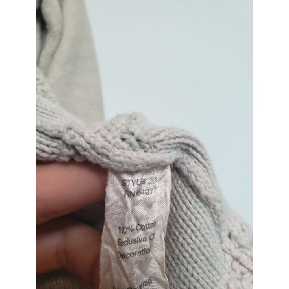 Cabi Womens S Cardigan Hook Eye Front Green Marled 100% Cotton Preppy Chic - Picture 8 of 8